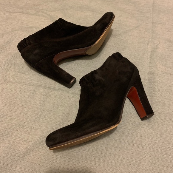 Sam Edelman Shoes - Sam Edelman Black Suede Shoe Boot Heels 9